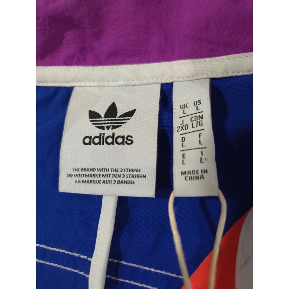 NWT Adidas Originals 2020 Pride Off Center Track Jacket Mens Large Rainbow 🌈